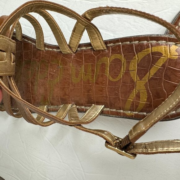 Sam Edelman Brown Sandals Cut Out Thong Size 8.5 - Picture 5 of 10